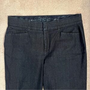 JM Collection Denim Curvy Pant Dark Blue Short Size 10